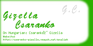 gizella csaranko business card